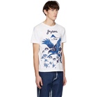 Blue Blue Japan SSENSE Exclusive White Hawk Pine and Mt Fuji Sakura T-Shirt