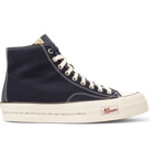 visvim - Skagway Leather-Trimmed Canvas High-Top Sneakers - Blue