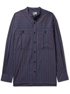 Isabel Marant - Taylori Grandad-Collar Striped Cotton-Poplin Shirt - Blue