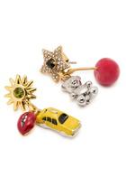 Marc Jacobs Trinket Charm Plated Brass Drop Earrings - Silver - One Size