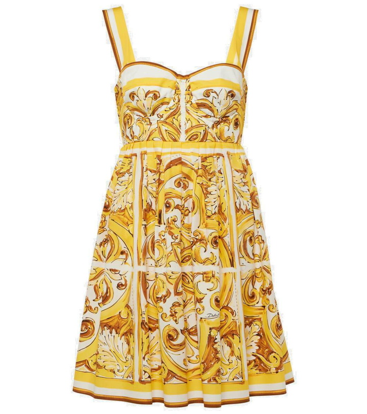 Photo: Dolce&Gabbana Majolica cotton poplin minidress