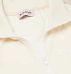 Palm Angels - Logo-Print Webbing-Trimmed Cotton-Blend Velour Track Jacket - Off-white