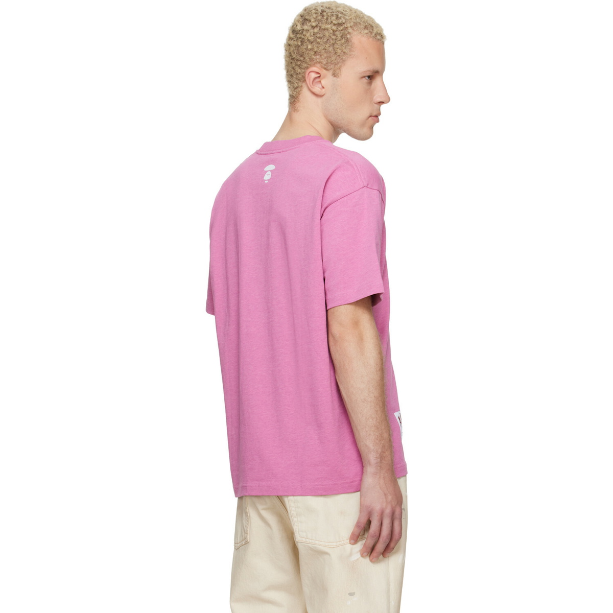 AAPE by A Bathing Ape Pink Logo Patch T-shirt
