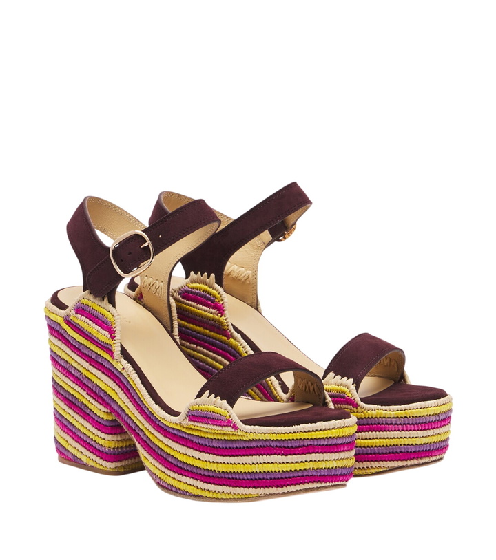 Photo: Gabriela Hearst Sardis suede and raffia platform sandals