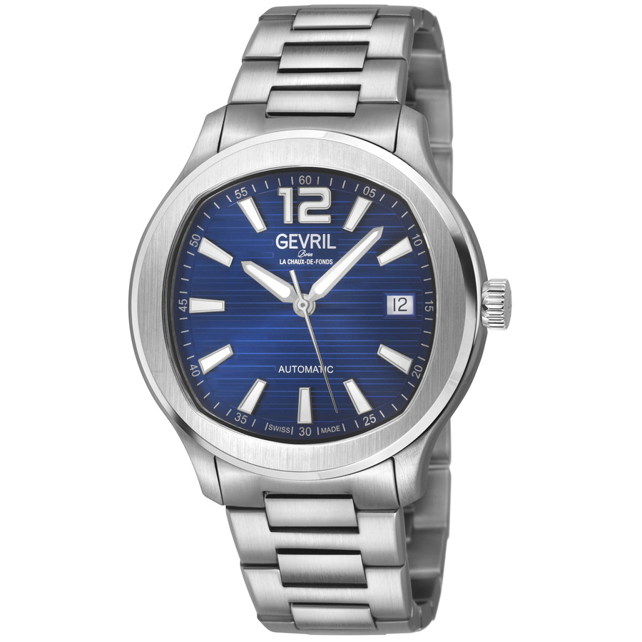 Gevril Stuyvesant Automatic Blue Dial Mens Watch 49802B