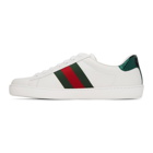 Gucci White Embroidered Ace Sneakers