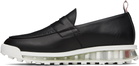Thom Browne Black Clear Tech Runner Sole Penny Loafers