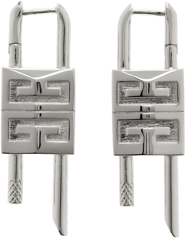 Photo: Givenchy Silver Small Lock Earrings