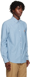 Maison Kitsuné Blue Fox Head Shirt