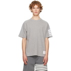 Thom Browne Gray Milano Cotton 4-Bar T-shirt