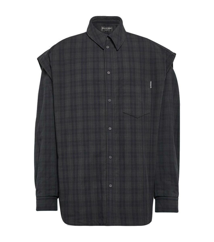 Photo: Balenciaga Checked cotton flannel shirt