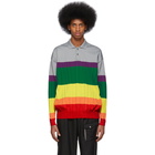 Issey Miyake Men Multicolor Wrinkle Knit Polo