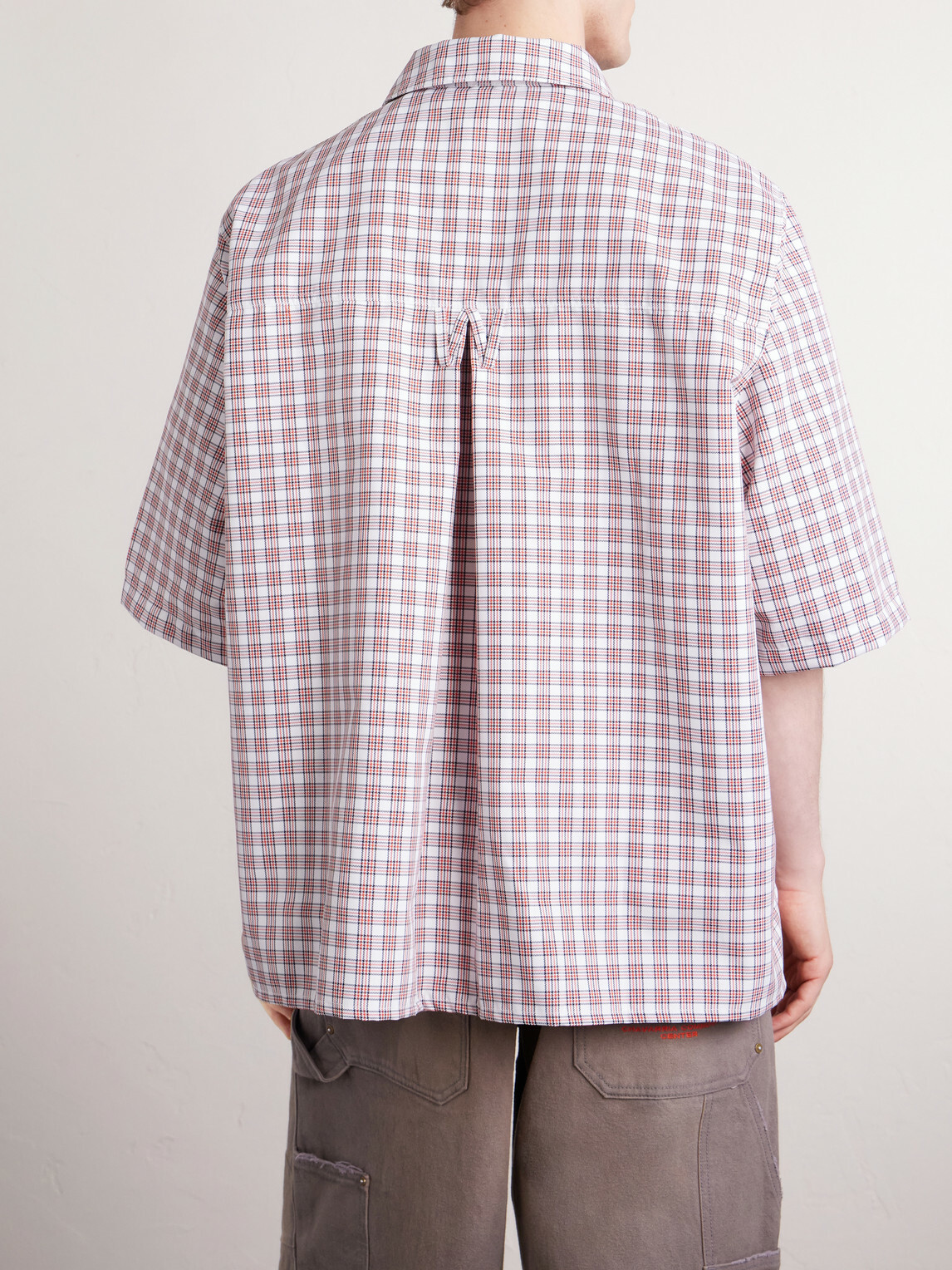 Willy Chavarria - SS Corcoran Checked Woven Shirt - Red
