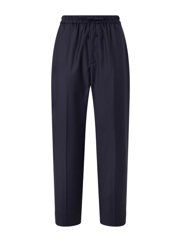 Photo: Officine Générale - Nilson Straight-Leg Wool, Cashmere and Silk-Blend Suit Trousers - Blue