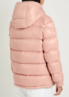 Moncler Maire Padded Hooded Laqué Nylon Jacket Light Pink