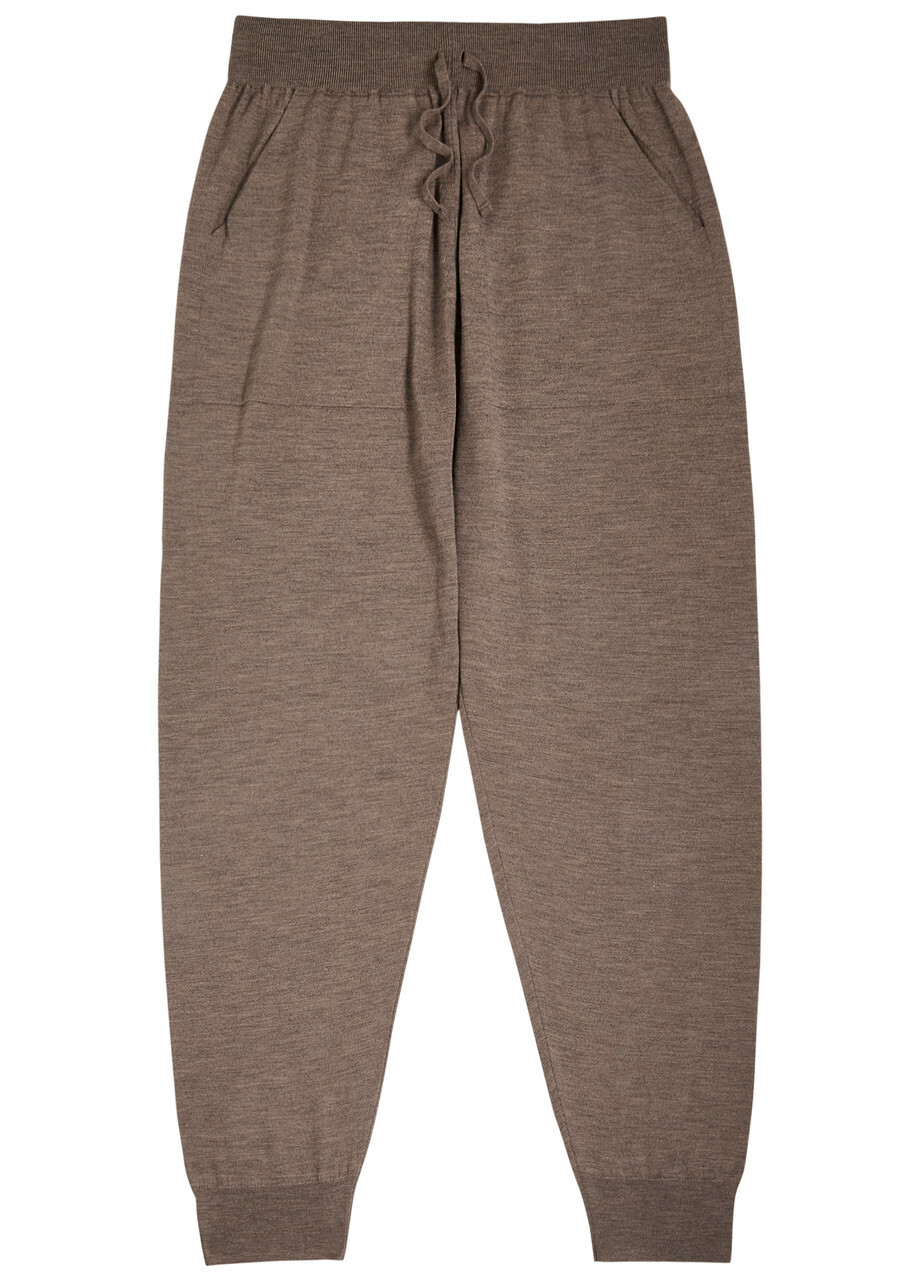 John Smedley Henning Wool Sweatpants Light Brown