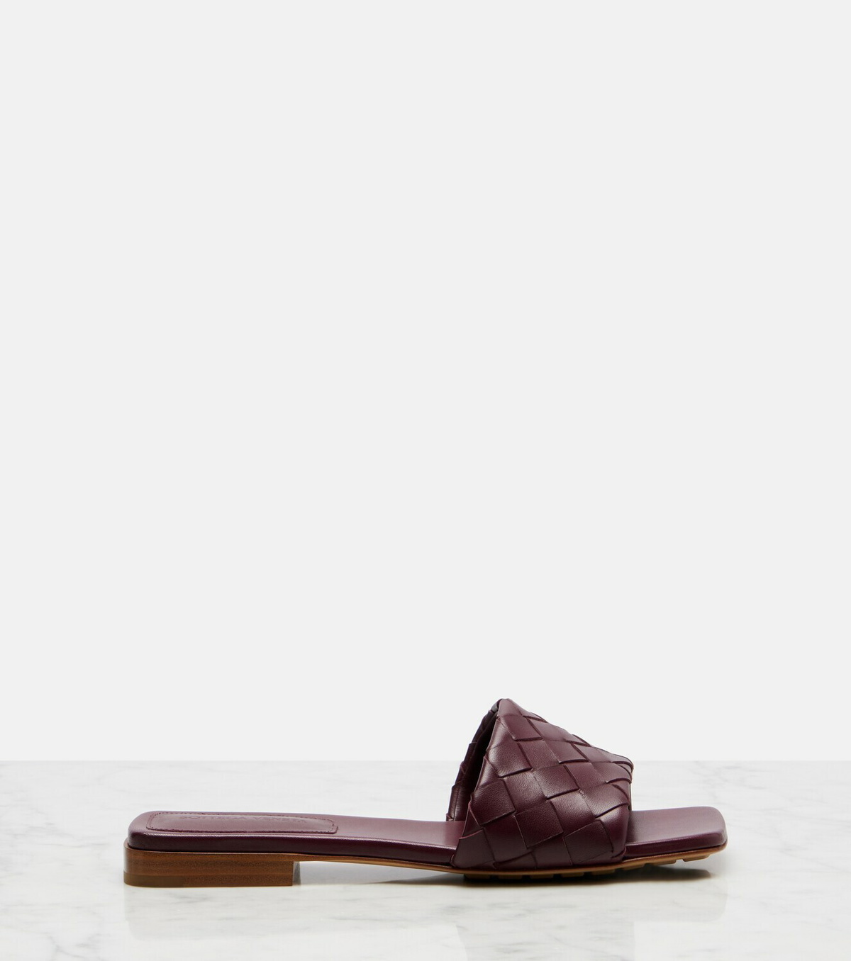 Bottega Veneta Parco Intrecciato leather slides