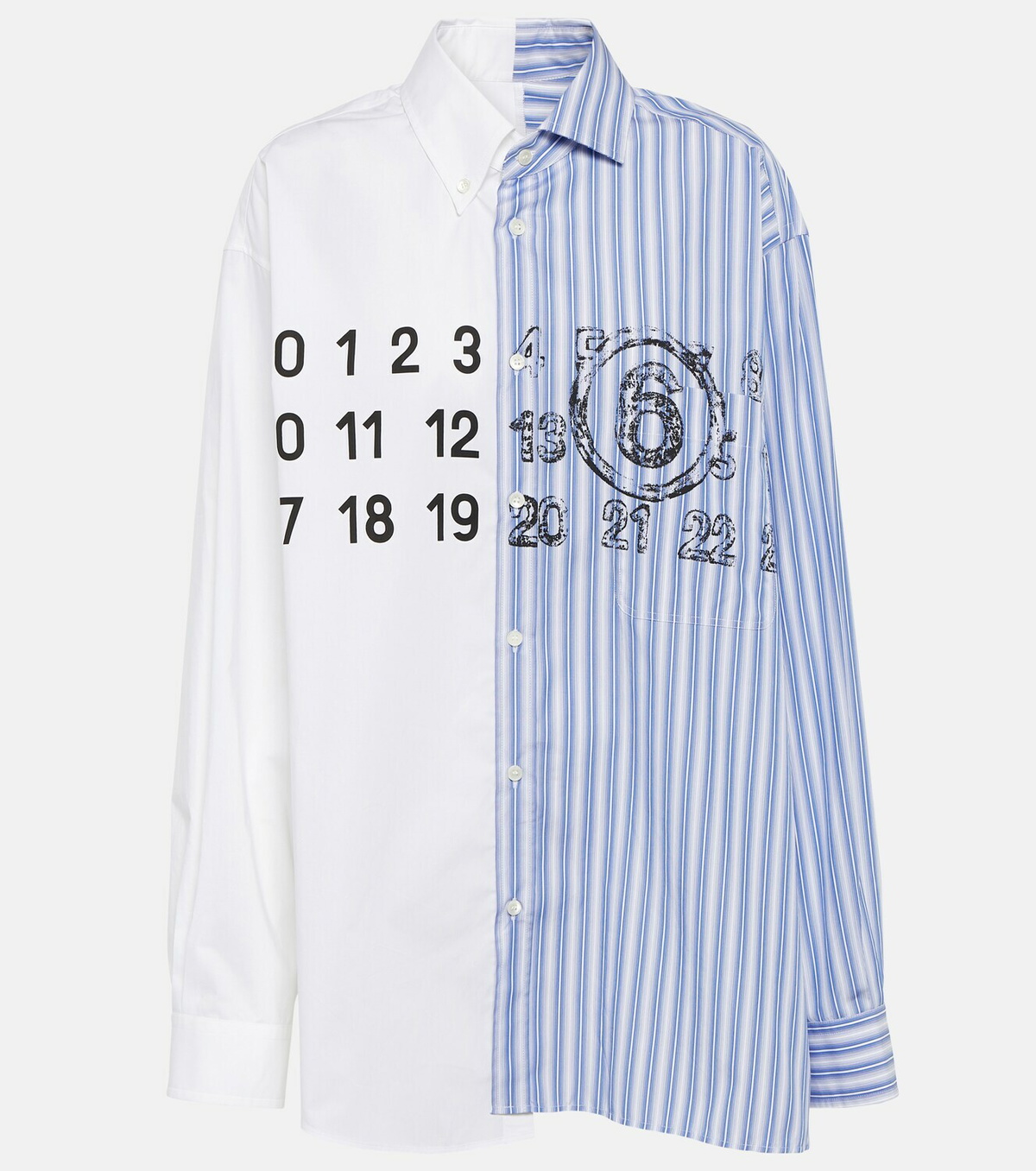 MM6 Maison Margiela Logo cotton poplin shirt