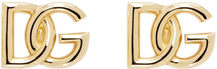 Photo: Dolce & Gabbana Gold 'DG' Cuff Links