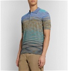 Missoni - Slim-Fit Space-Dyed Cotton Polo Shirt - Blue