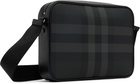 Burberry Black & Gray Muswell Bag