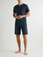Hemen Biarritz - Fenix Organic Cotton-Jersey Pyjama Shorts - Blue