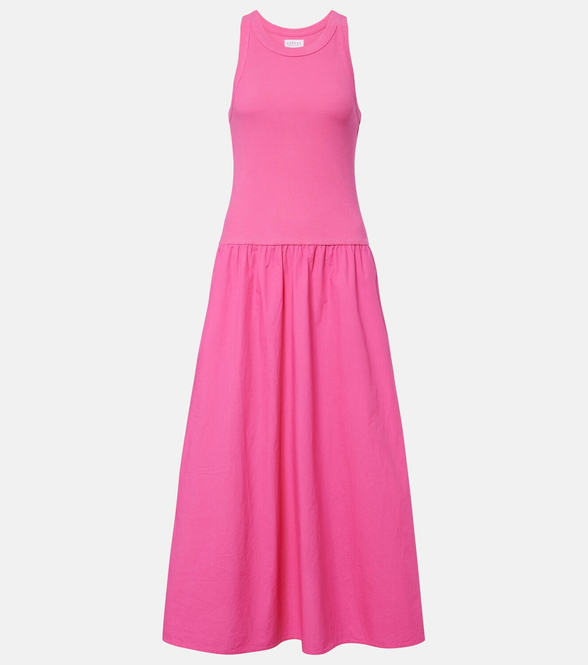 Velvet Romilly cotton-blend midi dress