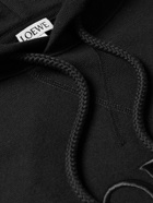 Loewe - Logo-Embroidered Cotton-Jersey Hoodie - Black