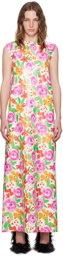 Balenciaga Multicolor Floral Maxi Dress