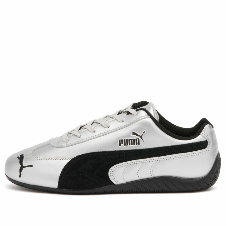 Photo: Puma Speedcat Metallic Sneaker in Silver/Black