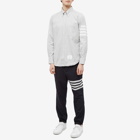 Thom Browne Men's 4 Bar Flannel Shirt in Med Grey