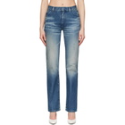 MM6 Maison Margiela Blue Straight-Leg Jeans