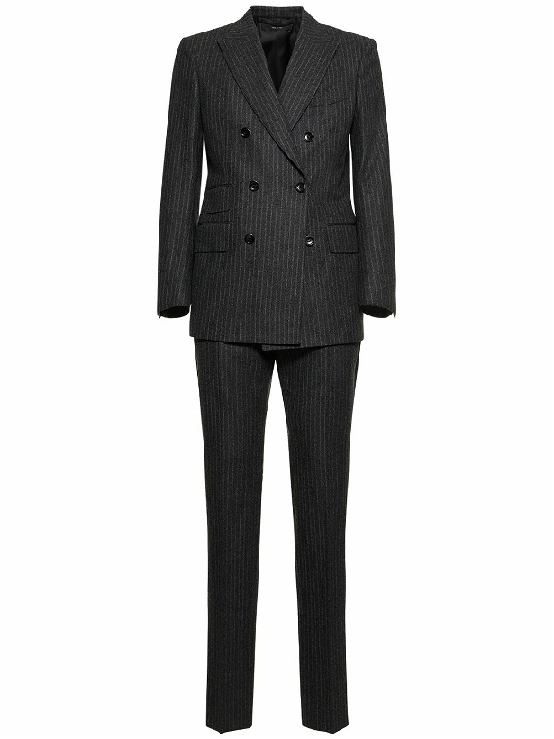 Photo: TOM FORD - Atticus Pinstriped Wool Flannel Suit