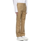 System Beige Herringbone Stripe Trousers