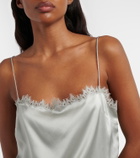 Dôen Loure lace-trimmed silk camisole