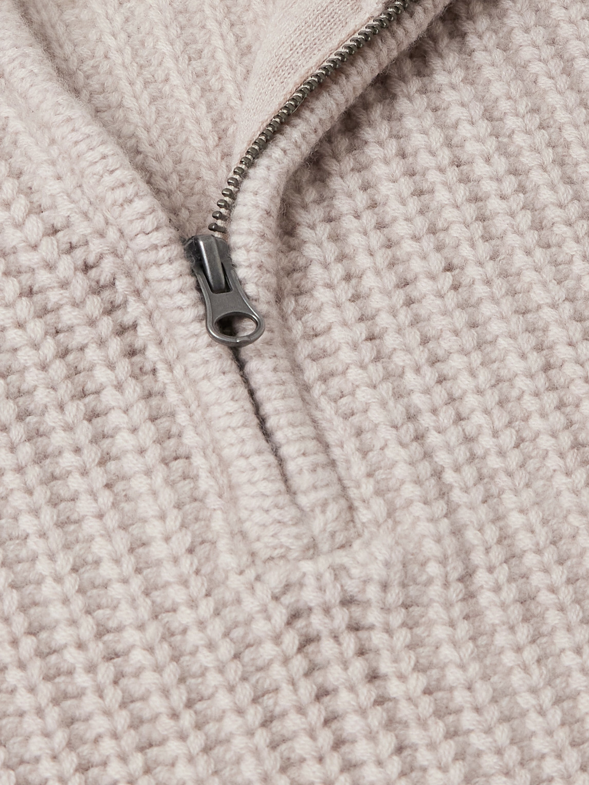Hartford - Ribbed Wool Half-Zip Sweater - Neutrals
