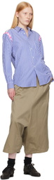 Comme des Garçons Comme des Garçons Khaki Cotton Twill Garment Washed Trousers