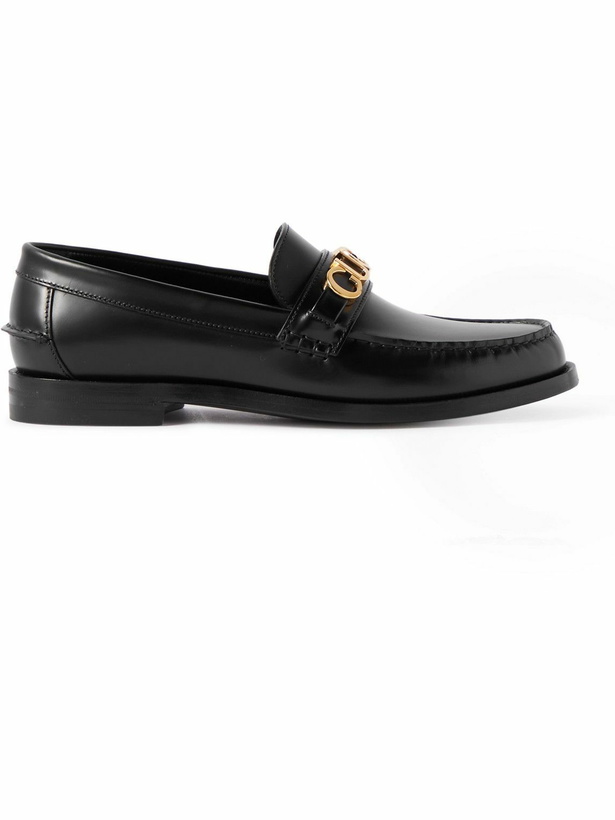 Photo: GUCCI - Logo-Embellished Leather Loafers - Black