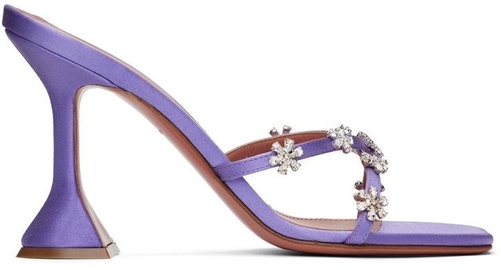 Photo: Amina Muaddi Purple Lily Heeled Sandals