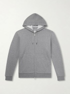 Brunello Cucinelli - Cotton-Blend Jersey Zip-Up Hoodie - Gray