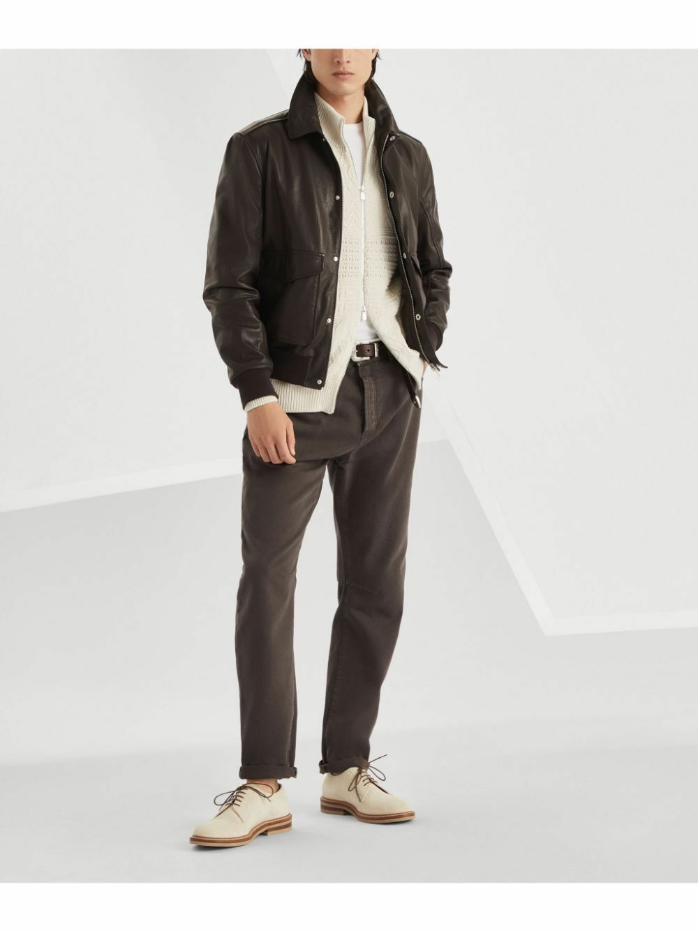 レザージャケット・コート BRUNELLO CUCINELLI Brunello Cucinelli Leather Jacket 23690039_53837733_600.jpg