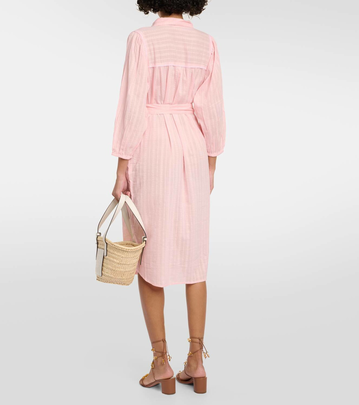Melissa Odabash Cressida belted cotton shirt dress