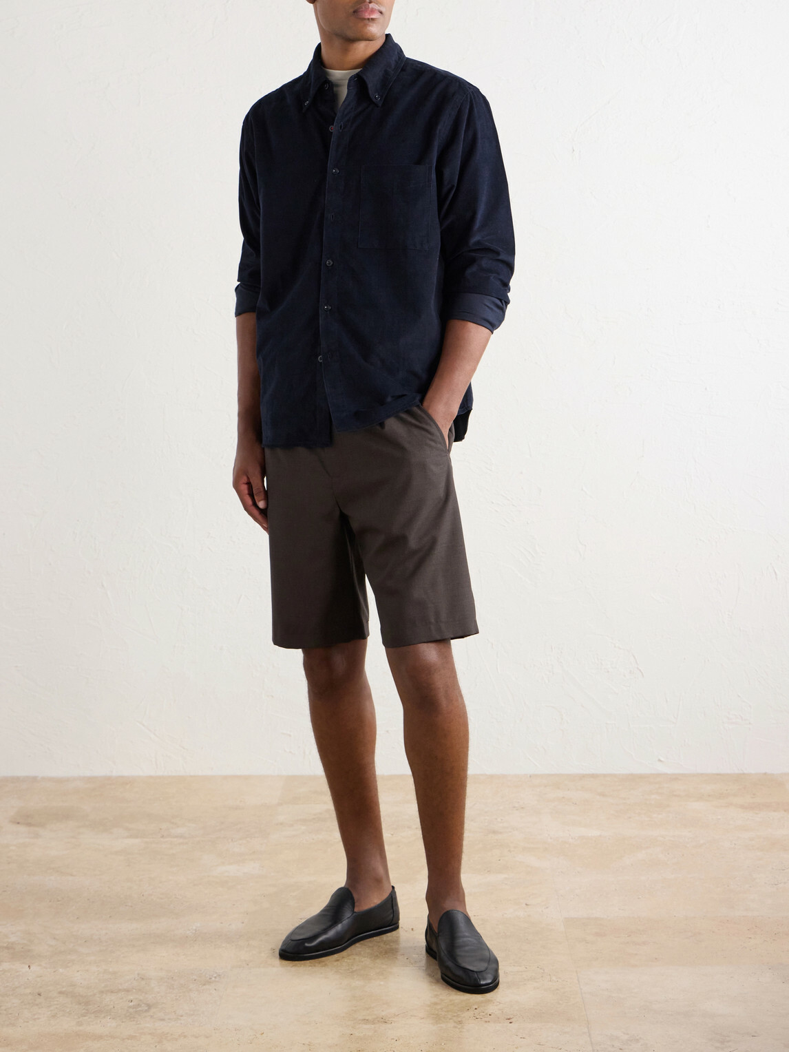 Kardo - Ronald Cotton-Corduroy Shirt - Blue
