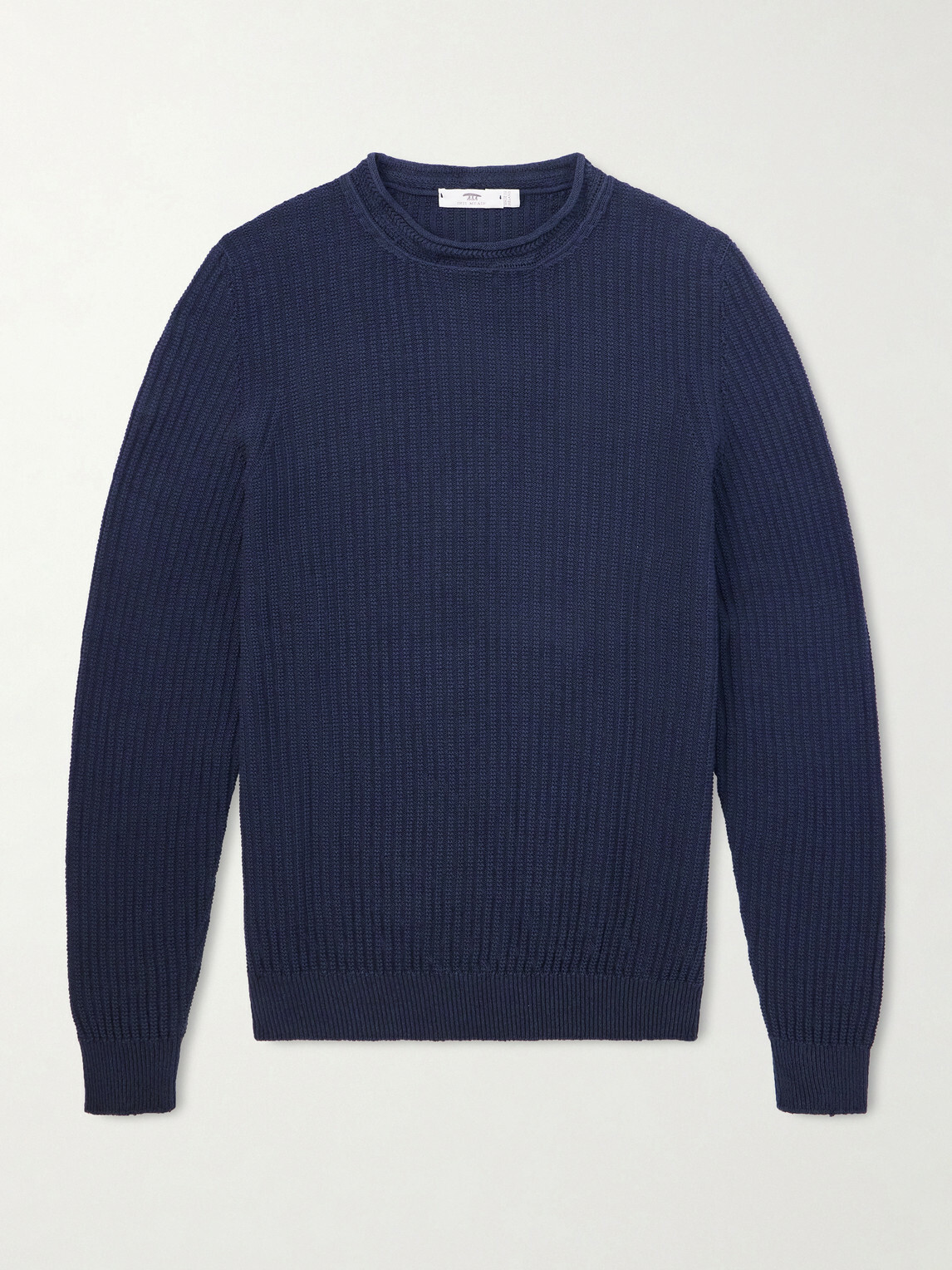 Inis Meáin - Moss Ribbed Linen and Cotton-Blend Sweater - Blue