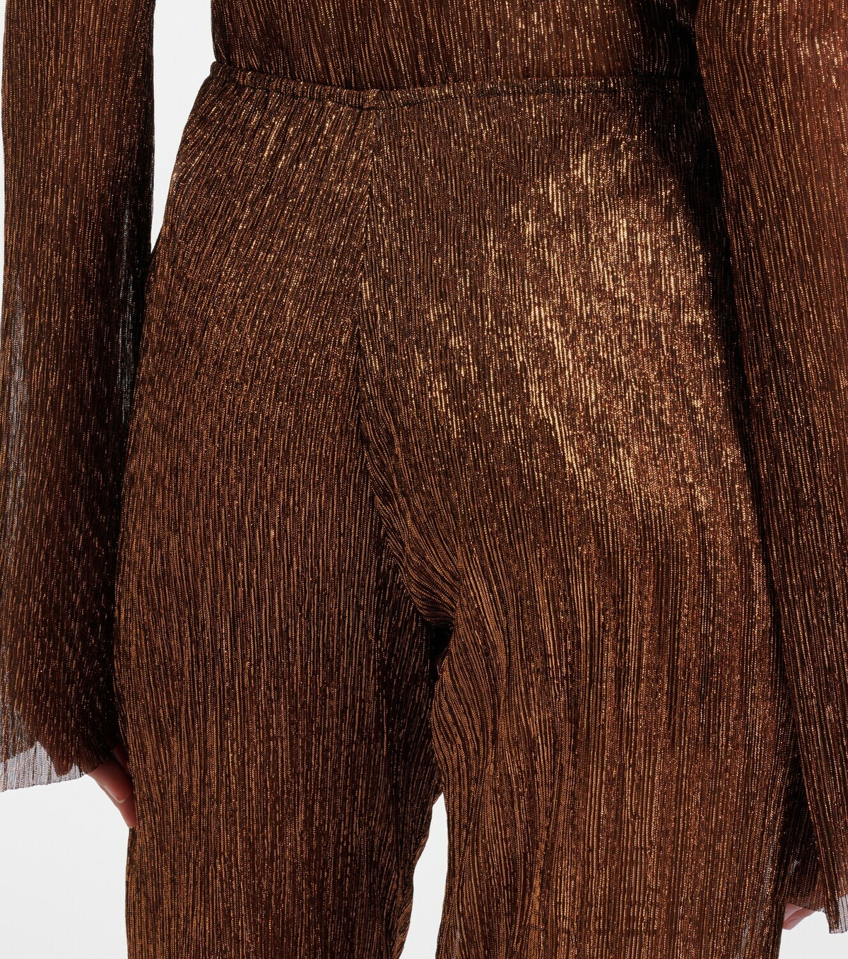 Cala de la Cruz Dries lamé flared pants