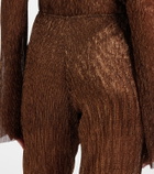 Cala de la Cruz Dries lamé flared pants