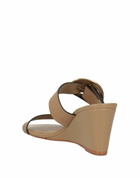 Farm Rio Mocha Buckle Wedge Sandal Womens Sandals Khaki