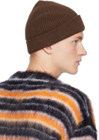 Marni Brown Mending Logo Beanie