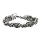 Emanuele Bicocchi Silver Medium Alternated Braided Bracelet