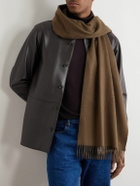 Loro Piana - Logo-Embroidered Fringed Cashmere Scarf